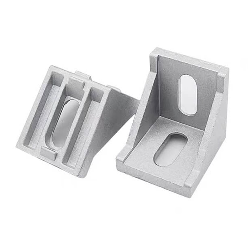 Corner Bracket Angle - EYFL-50 Adet 4040 Köşe Braketleri Gümüş