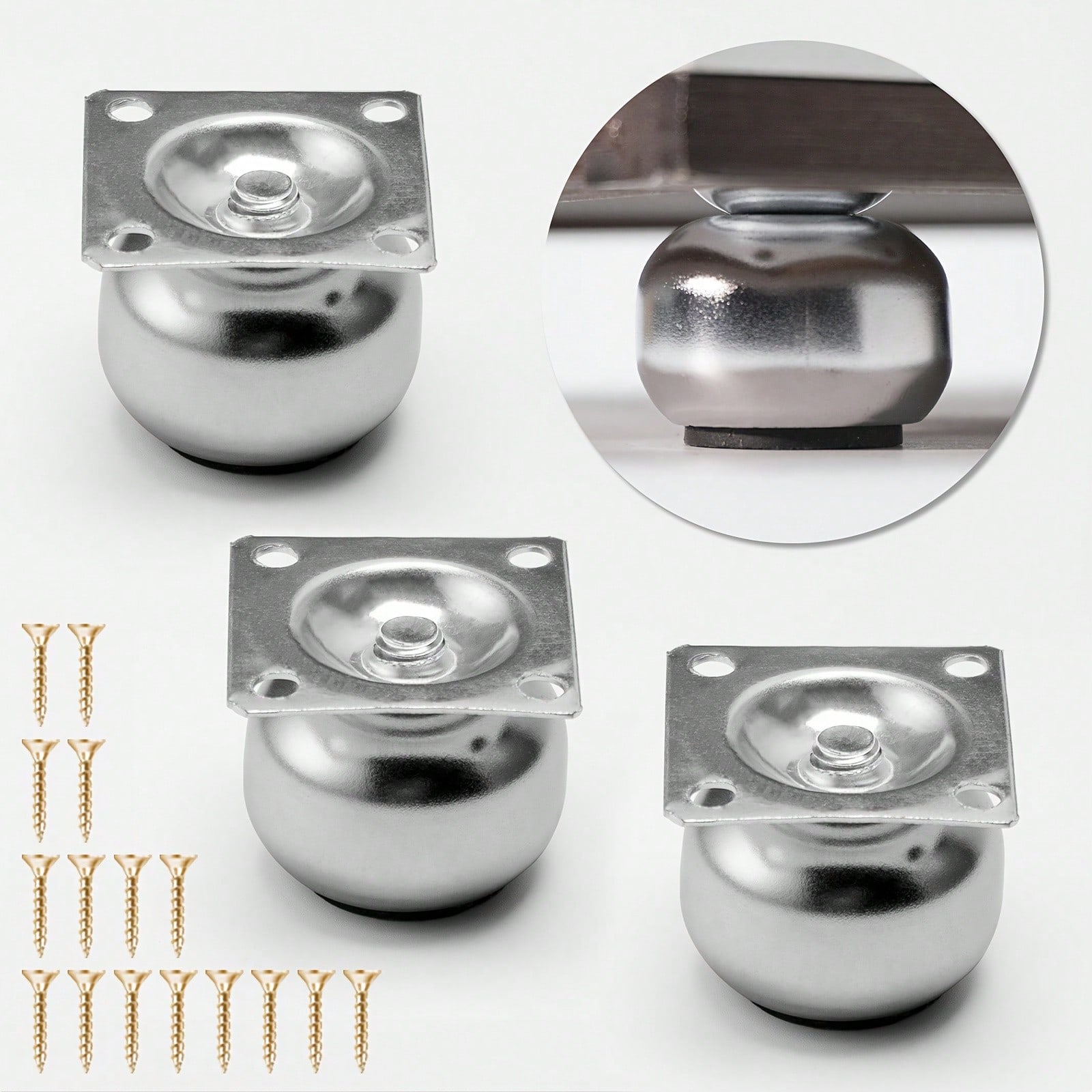 Cabinet Hinge Overlay - [4 Adet Metal Mobilya Ayağı] 4