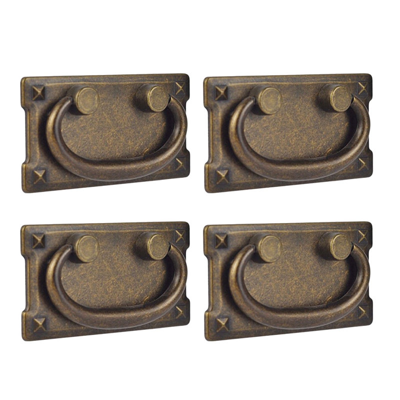 Furniture Hardware Design - 4 adet Vintage antik bronz yüzük