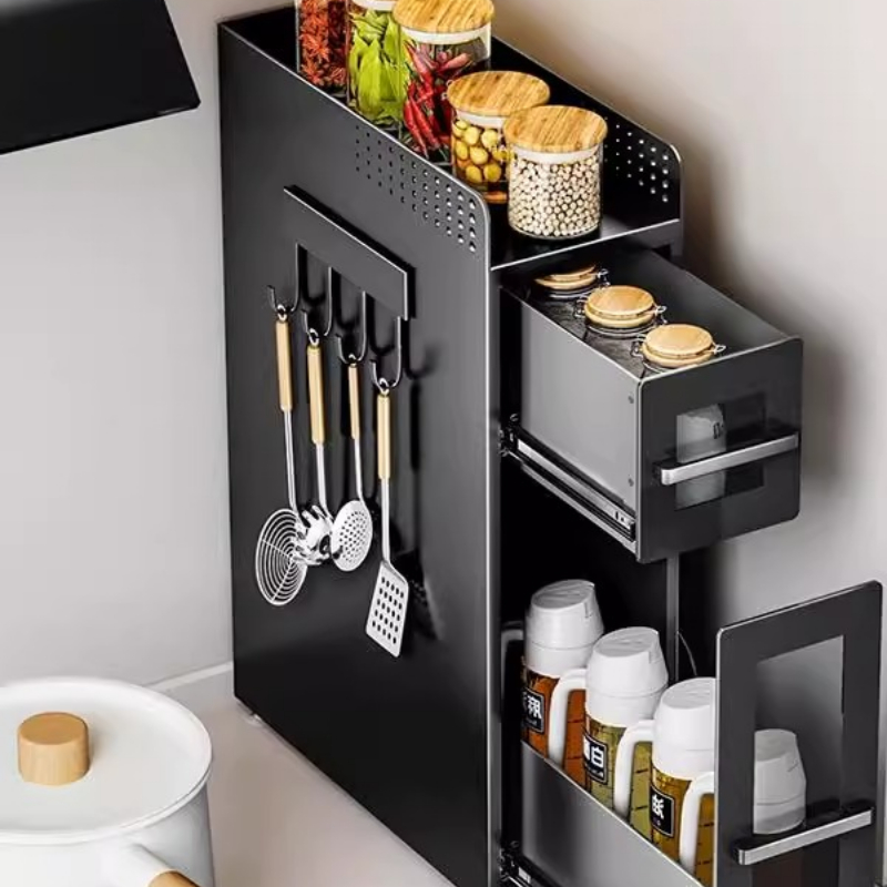 Cabinet Hinge Overlay - Köşe Baharat Rafı Çekilebilir Organizatör -