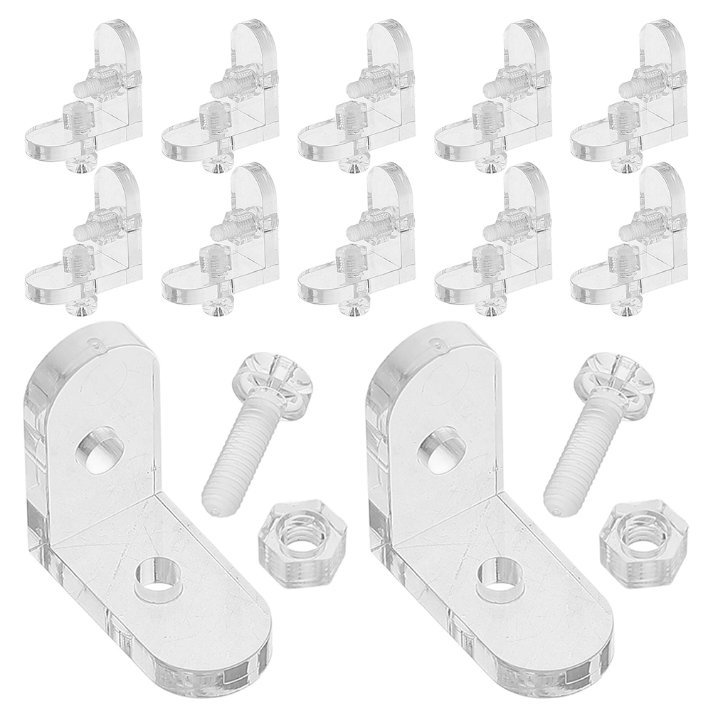 Corner Bracket Angle - 15 adet şeffaf akrilik L şekli