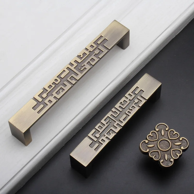 Unique Furniture Hardware Pulls - 2 adet Çin Tarzı Çekmece çekmece