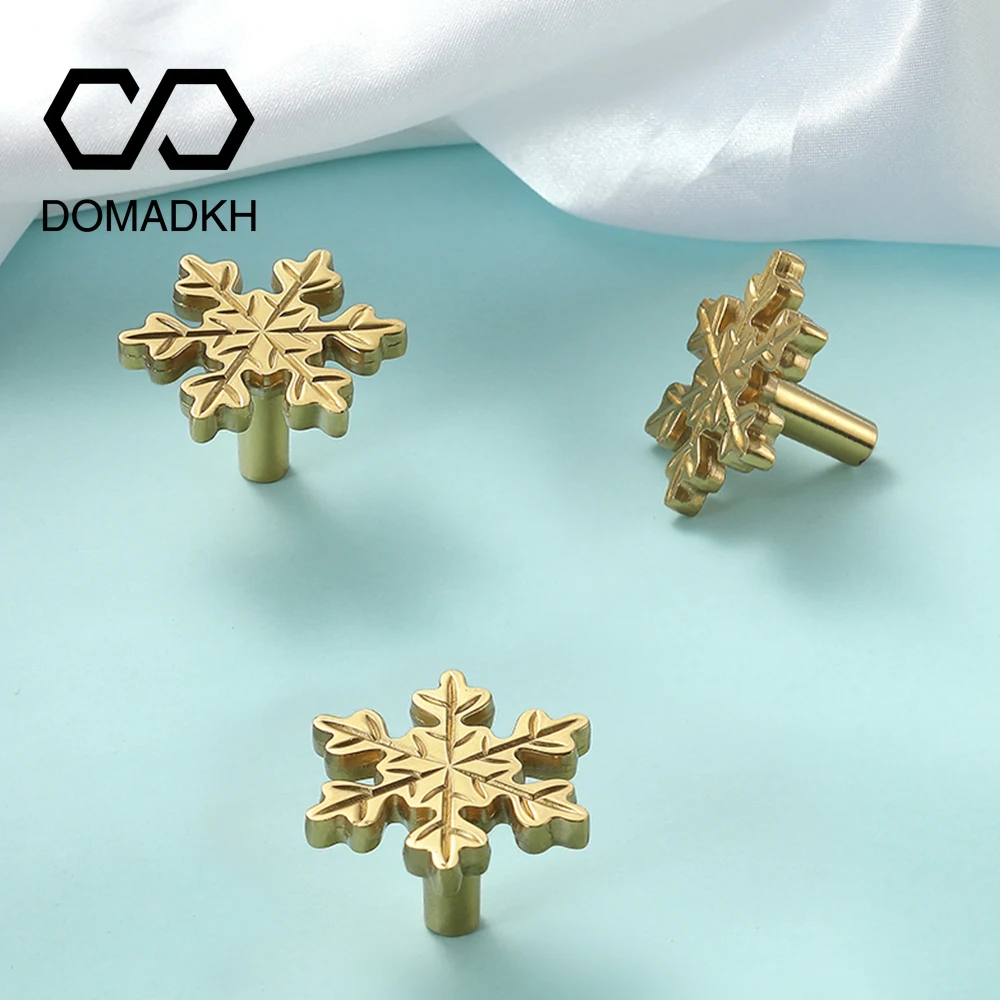Unique Furniture Hardware Pulls - Kar tanesi pirinç dolap kapı kolları