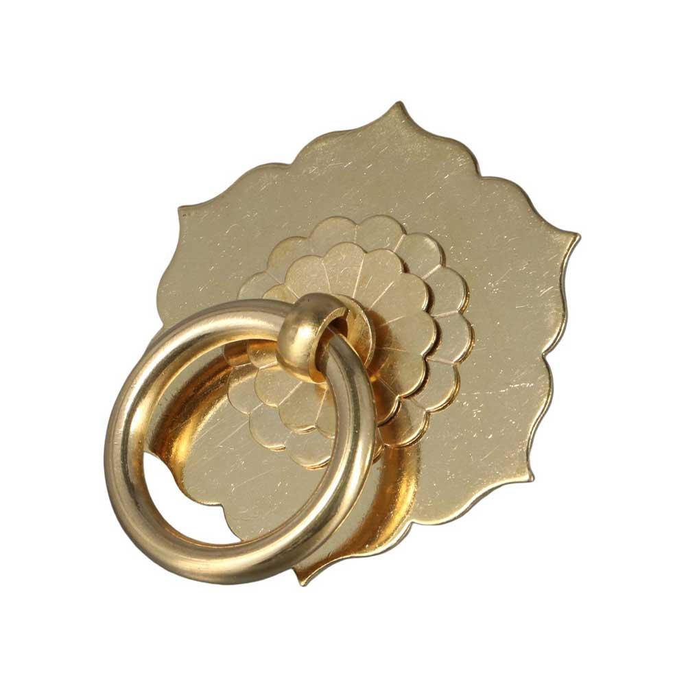 Furniture Hardware With Backplate - Arka Plaka Bronz Pirinç Donanım Kolları