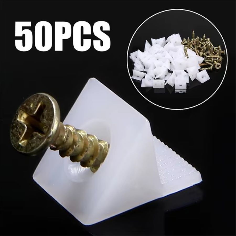 Corner Bracket Angle - 50/100 adet mobilya sandığı çekmece alt