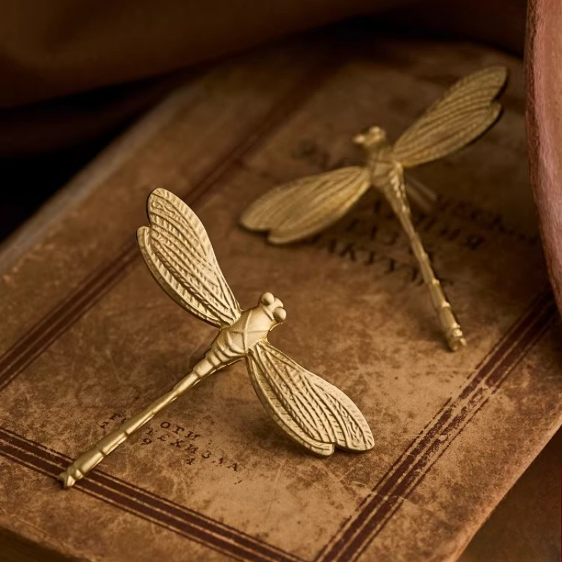 Unique Furniture Hardware Pulls - Fransız Dragonfly Pirinç Dolap Kulpları Tek