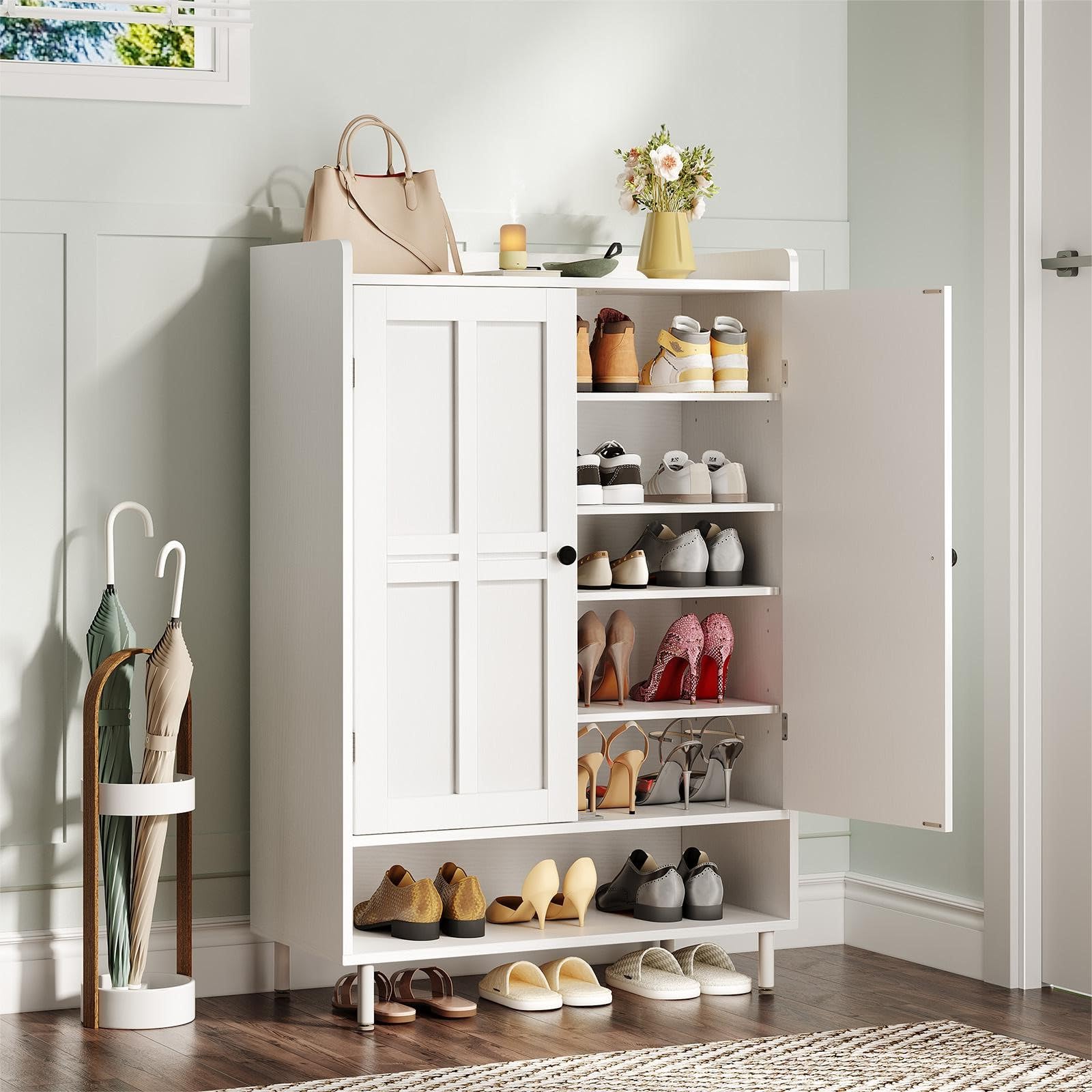 6 Katlı Ayakkabı Dolabı, 45 İn - Cabinet Hinge Overlay incelemesi ve fiyatı