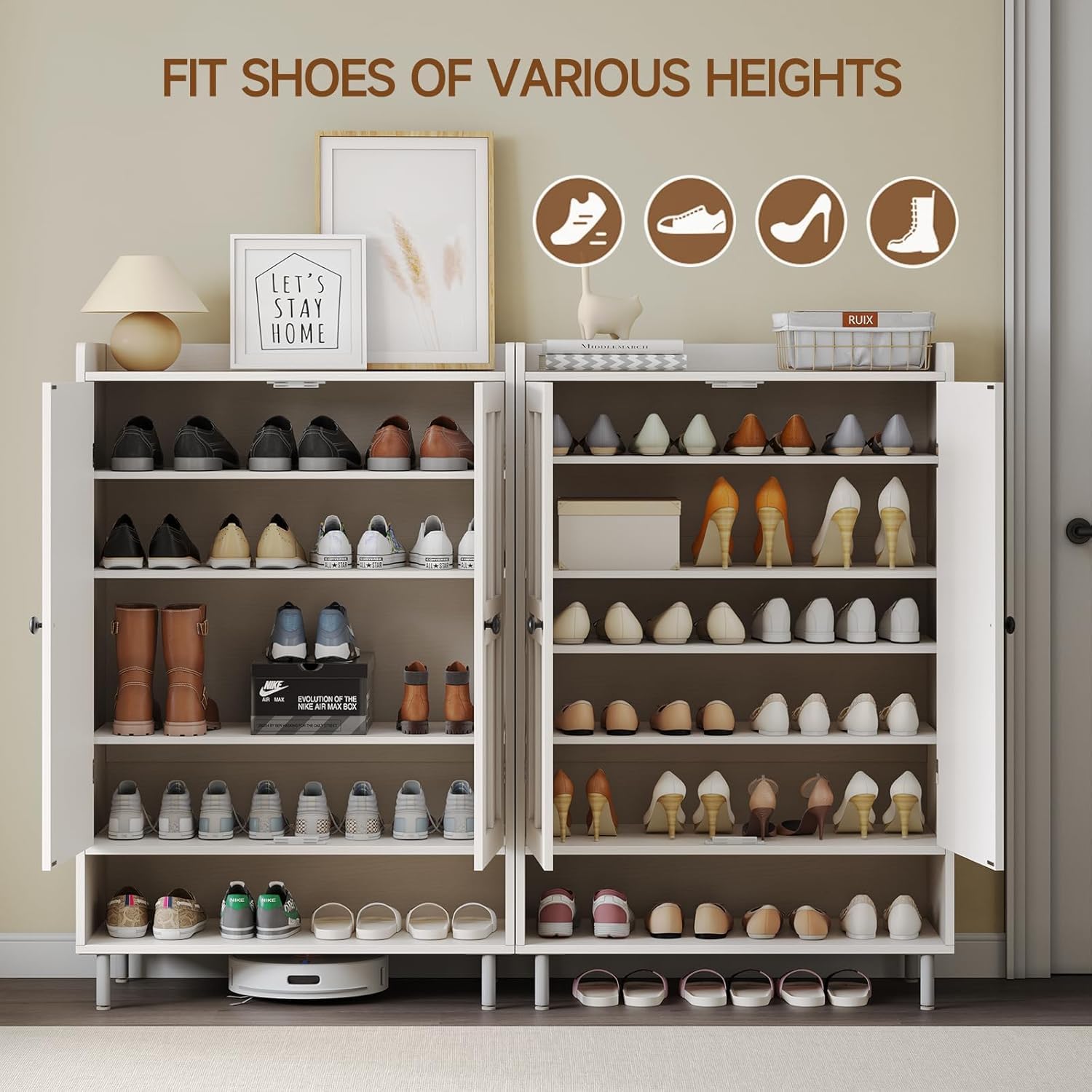 6 Katlı Ayakkabı Dolabı, 45 İn - Cabinet Hinge Overlay incelemesi ve fiyatı