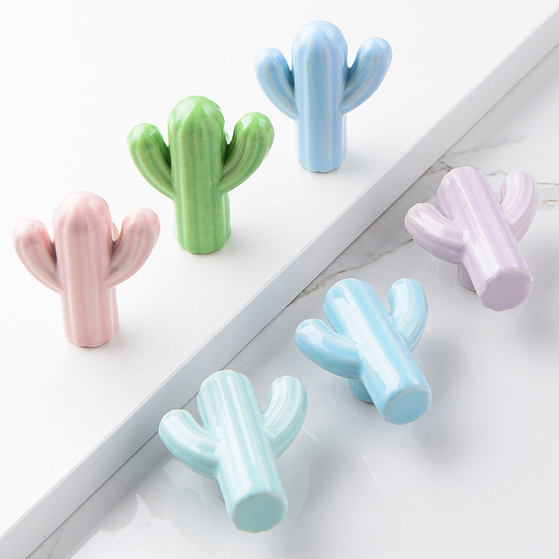 1/4 adet Renkli Seramik Kaktüs - Unique Furniture Hardware Pulls incelemesi ve fiyatı