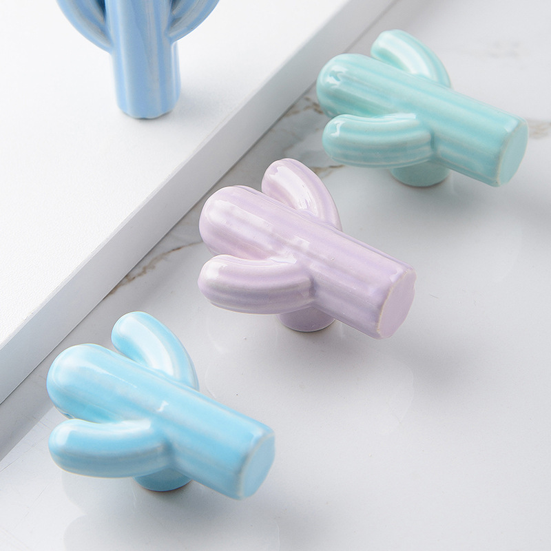 1/4 adet Renkli Seramik Kaktüs - Unique Furniture Hardware Pulls incelemesi ve fiyatı